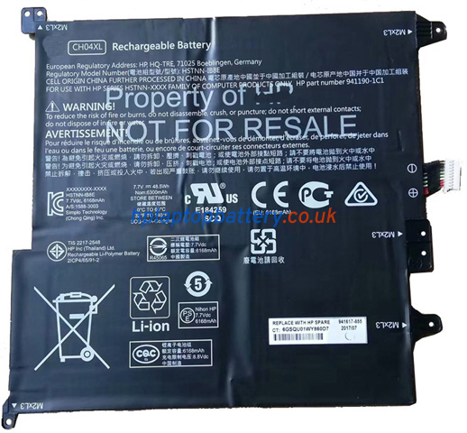 Battery for HP Chromebook X2 12-F002TU laptop