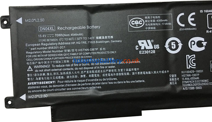 Battery for HP HSN-Q01C laptop