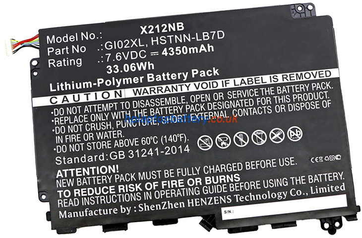 Battery for HP Pavilion X2 12-B100NJ laptop