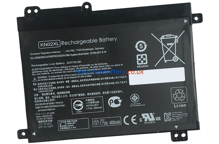 Battery for HP HSTNN-UB7F laptop