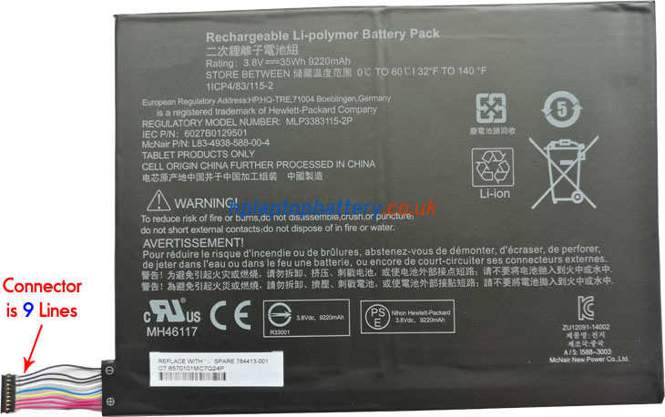 Battery for HP Pavilion X2 10-K080NG laptop