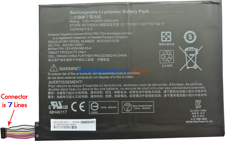 Battery for HP Pavilion X2 10-J000NS laptop