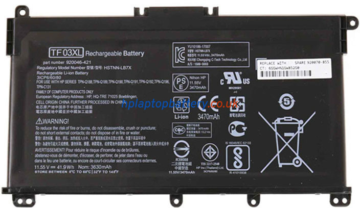Battery for HP Pavilion 15-CK003UR laptop